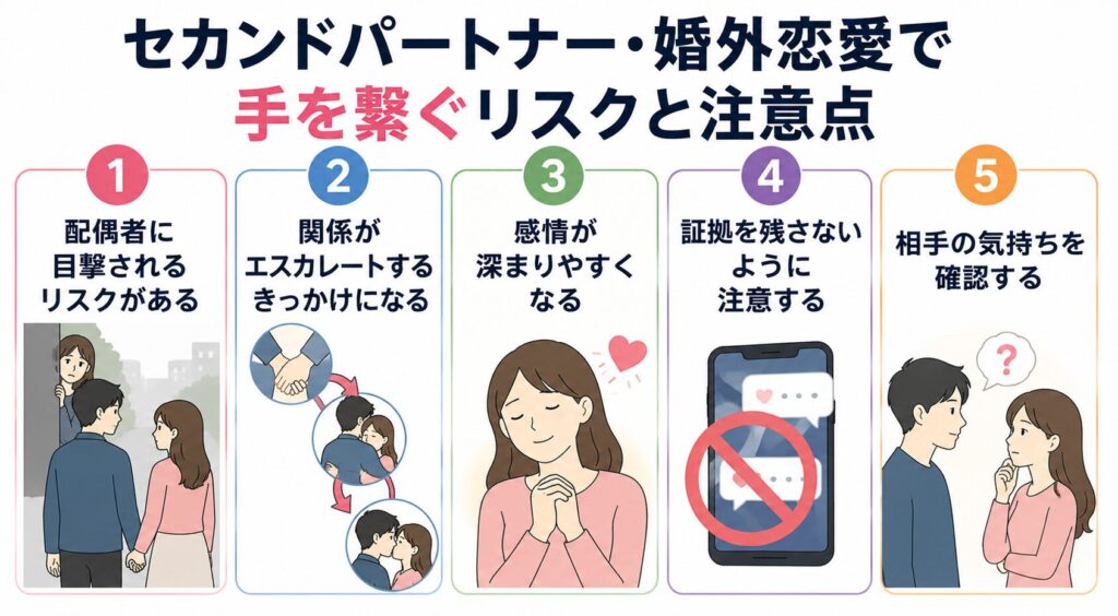 セカンドパートナー・婚外恋愛で手を繋ぐリスクと注意点