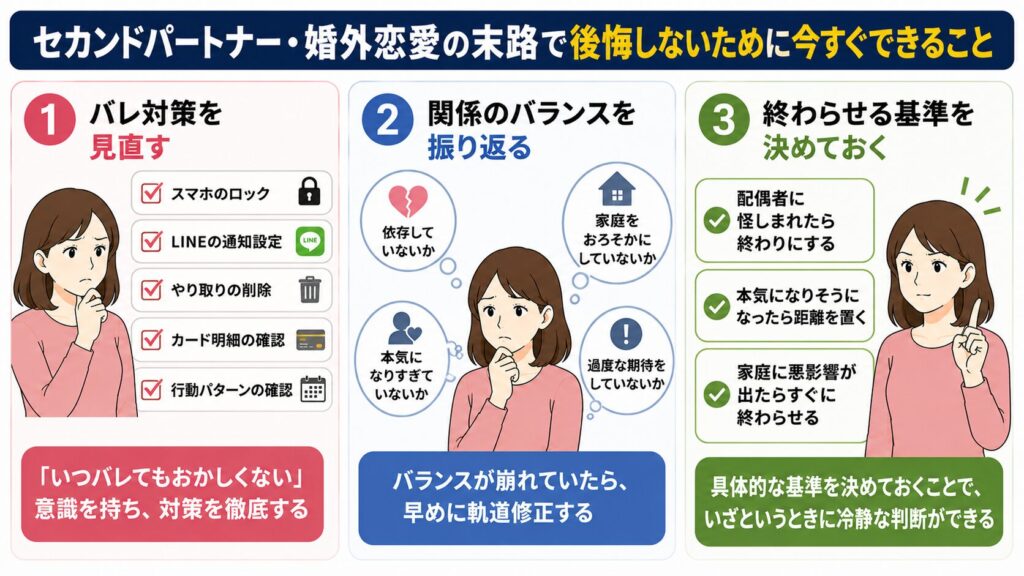 セカンドパートナー・婚外恋愛の末路で後悔しないために今すぐできること