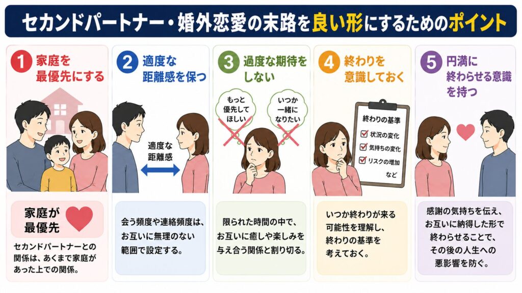 セカンドパートナー・婚外恋愛の末路・その後を良い形にするためのポイント