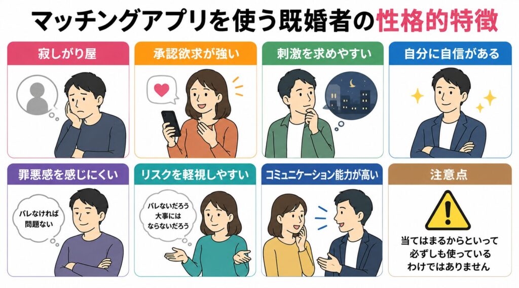 マッチングアプリを使う既婚者の性格的特徴