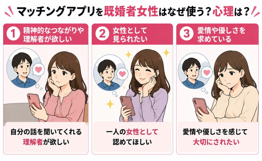 マッチングアプリを既婚者女性が使う心理