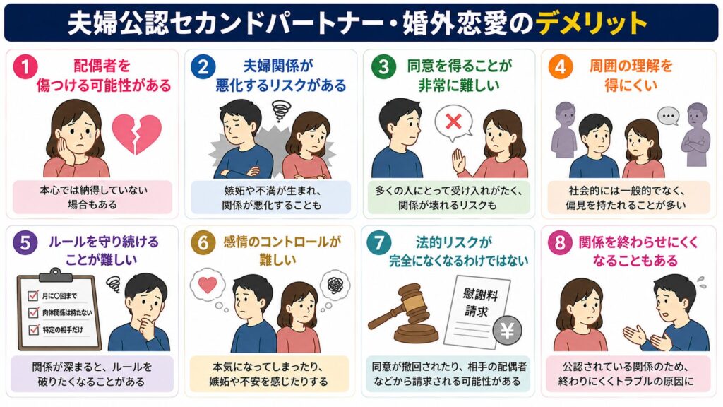 夫婦公認セカンドパートナー・婚外恋愛のデメリット