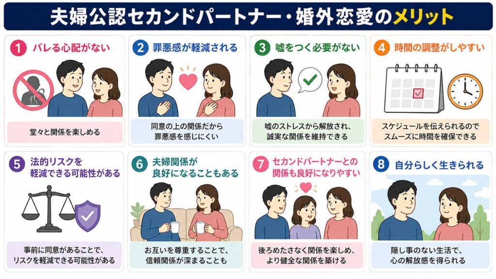 夫婦公認セカンドパートナー・婚外恋愛のメリット