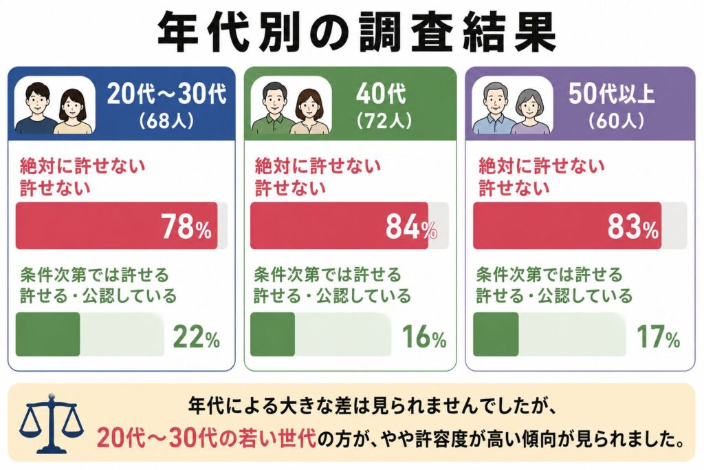 年代別の調査結果