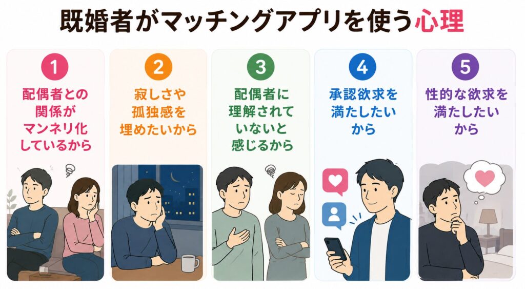既婚者がマッチングアプリを使う目的・心理