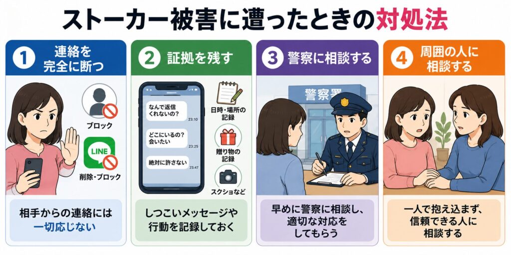 ストーカー被害に遭ったときの対処法