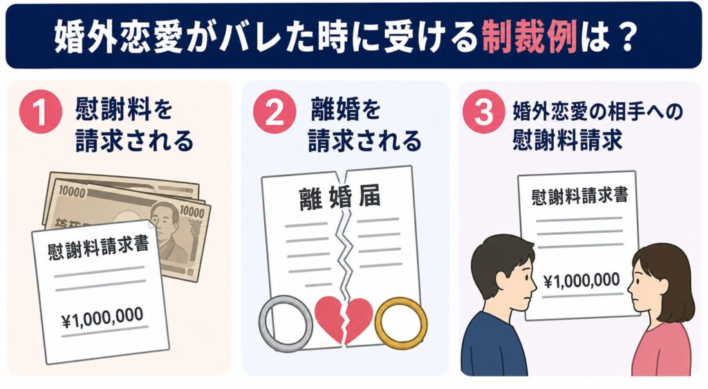 婚外恋愛がバレた時に受ける制裁例