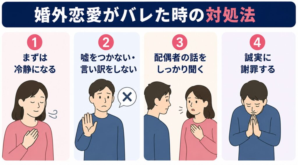 婚外恋愛がバレた時の対処法