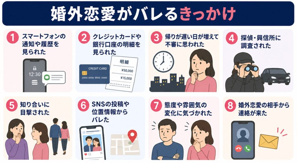 婚外恋愛がバレるきっかけ
