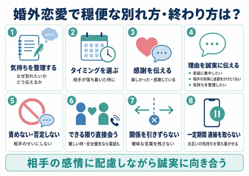 婚外恋愛で穏便な別れ方・終わり方