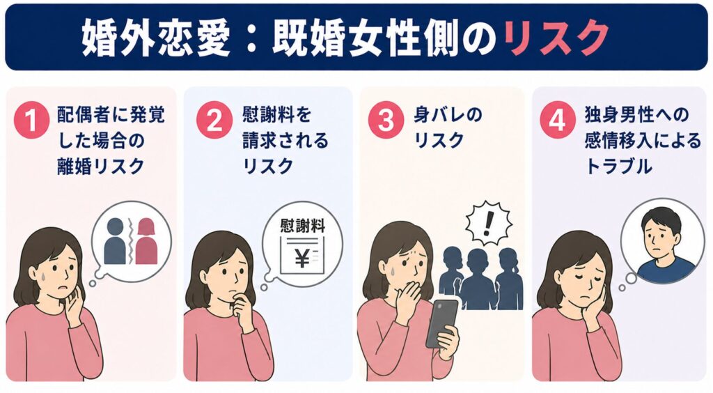 婚外恋愛における既婚女性側のリスク