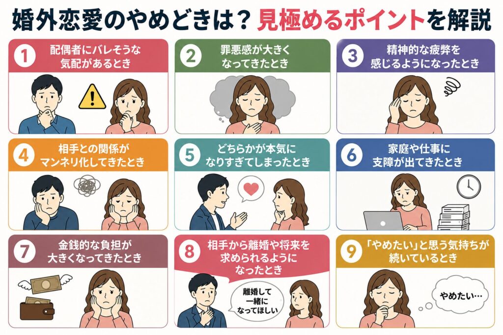 婚外恋愛のやめどきと見極めるポイント