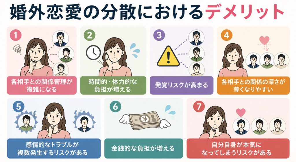 婚外恋愛の分散におけるデメリット