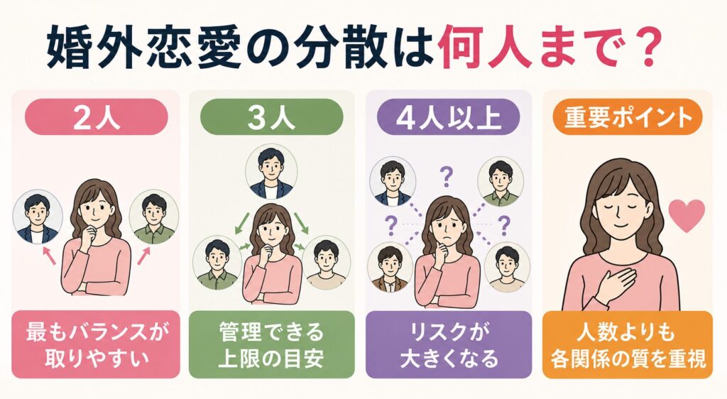 婚外恋愛の分散は何人まで？