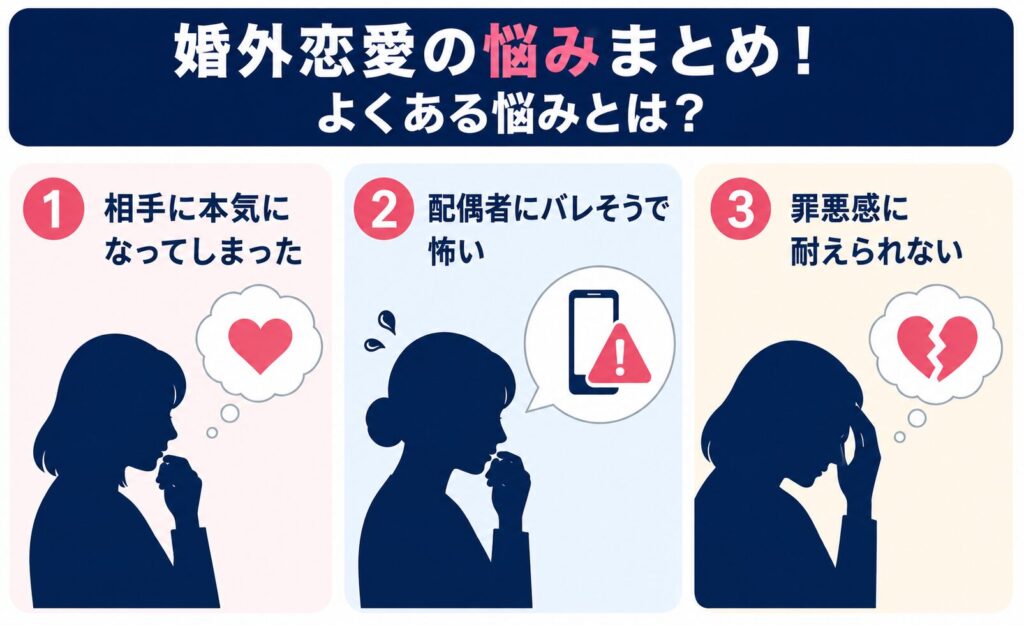 婚外恋愛の悩みまとめ