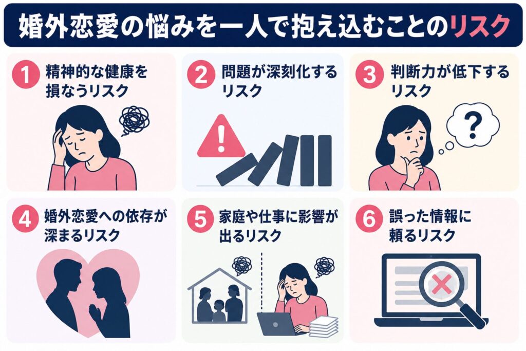 婚外恋愛の悩みを一人で抱え込むことのリスク