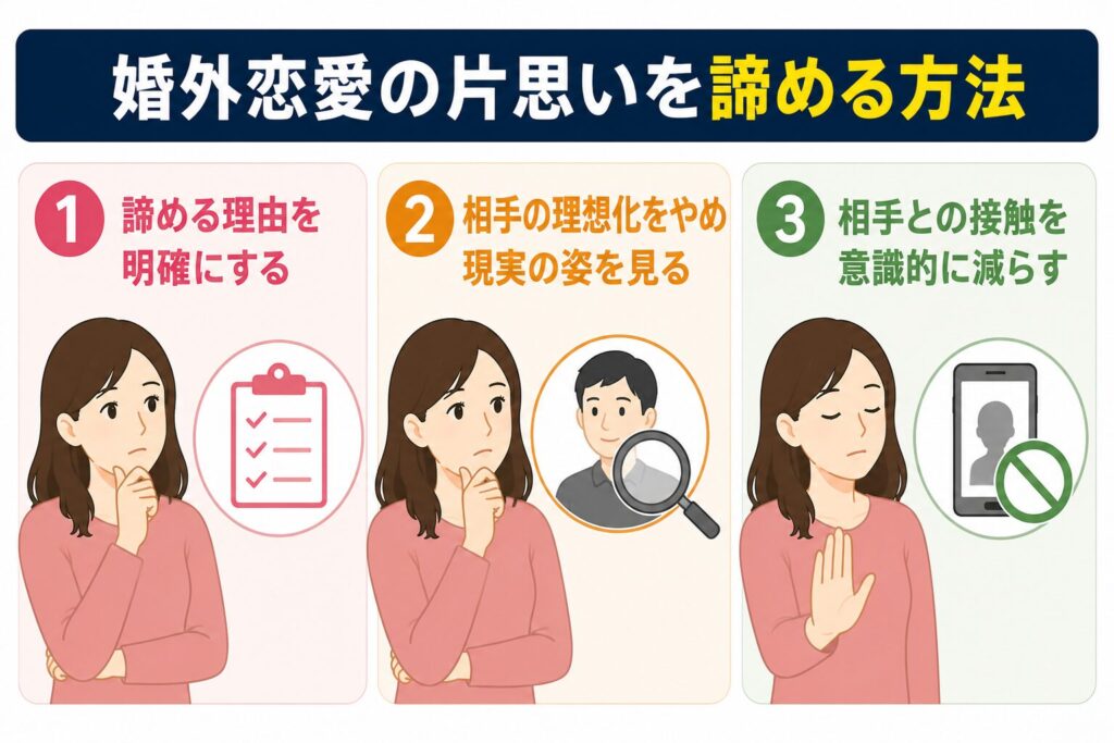 婚外恋愛の片思いを諦める方法