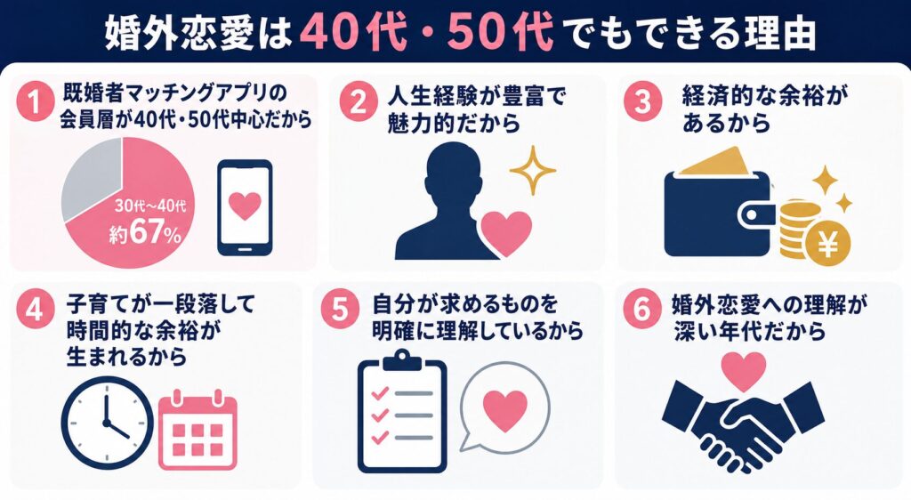 婚外恋愛は40代・50代でもできる理由