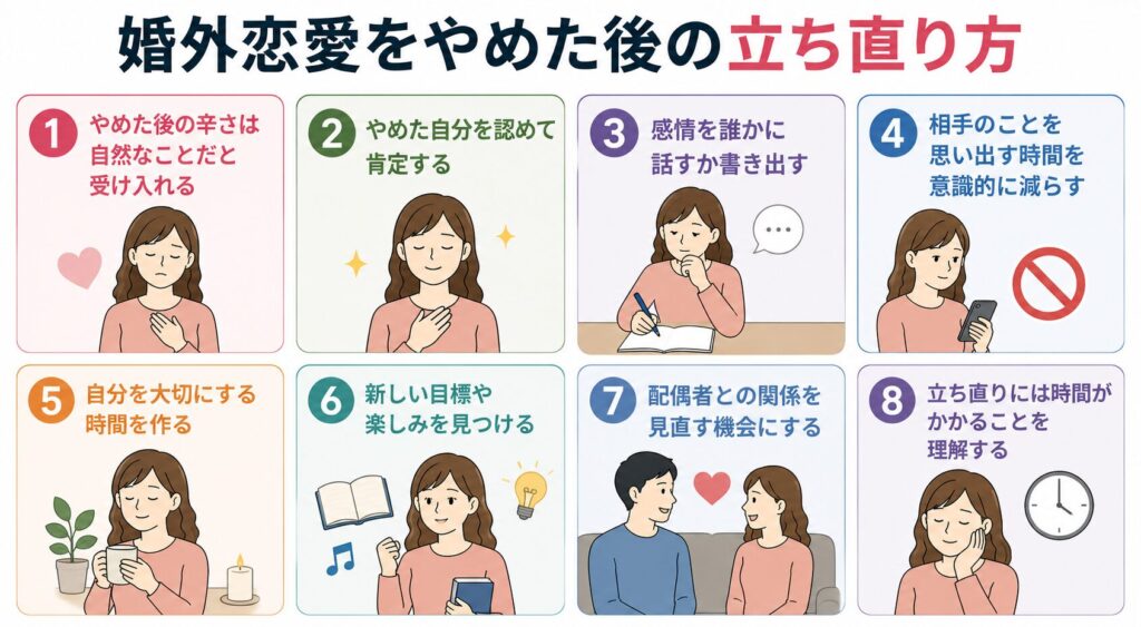 婚外恋愛をやめた後の立ち直り方