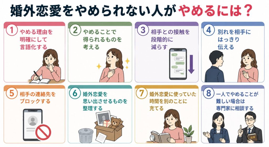 婚外恋愛をやめられない人がやめるには？