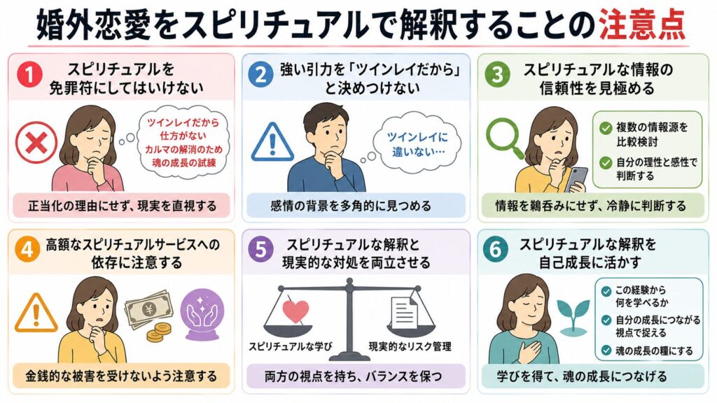 婚外恋愛をスピリチュアルで解釈することの注意点