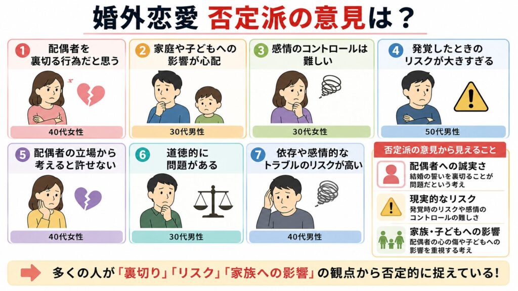 婚外恋愛否定派の意見