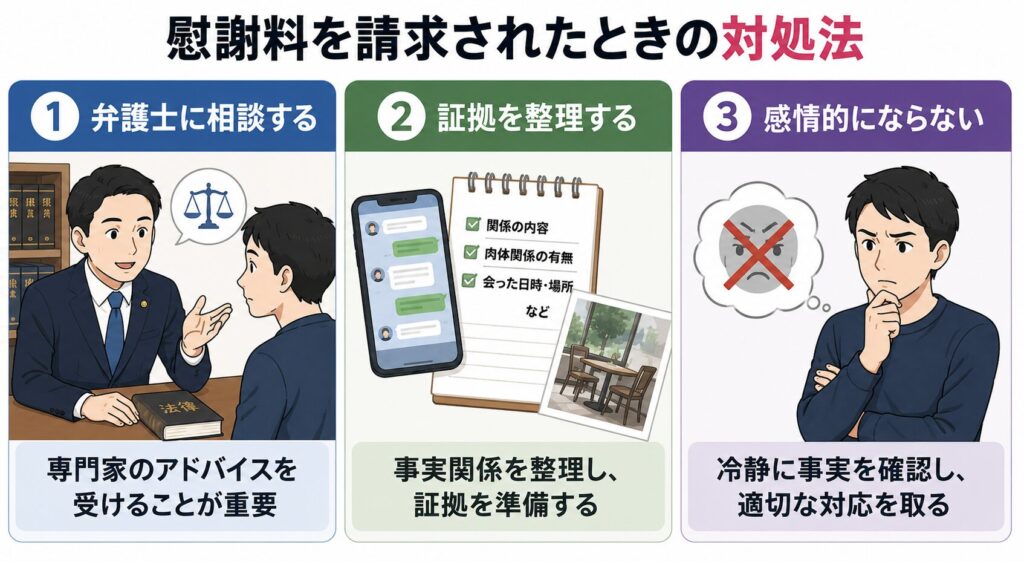 慰謝料を請求されたときの対処法