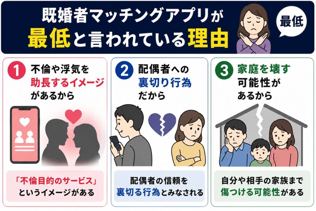 既婚者マッチングアプリが最低と言われている理由
