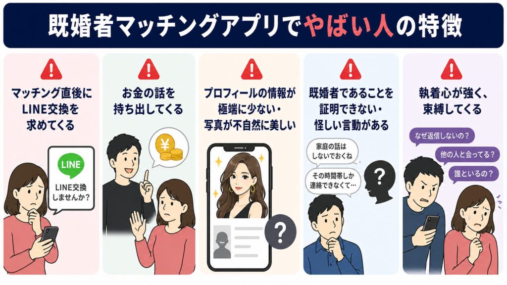 既婚者マッチングアプリでやばい人の特徴