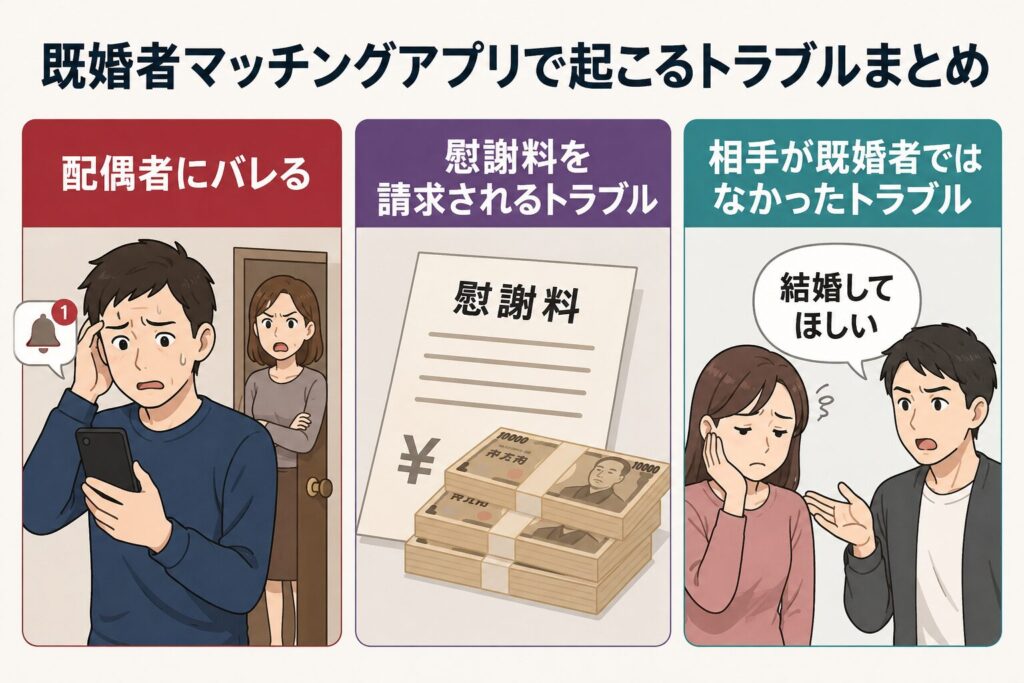 既婚者マッチングアプリで起こるトラブル