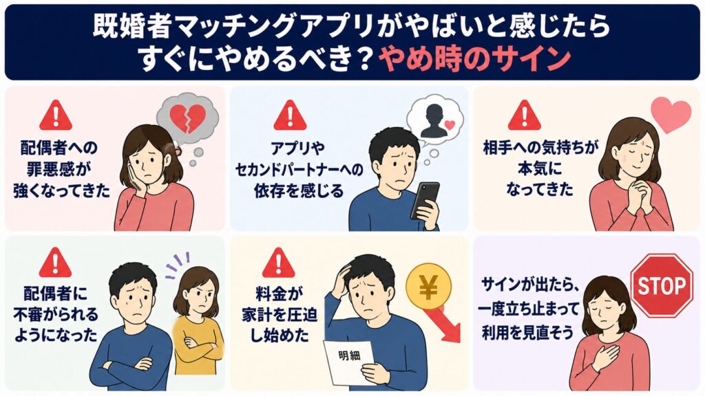 既婚者マッチングアプリのやめ時サイン