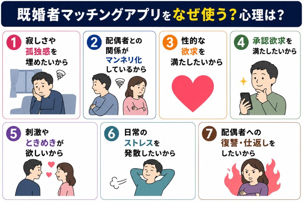 既婚者マッチングアプリを使う心理