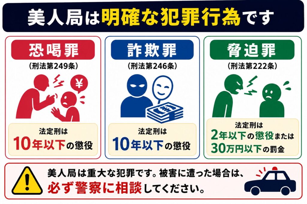 美人局が問われる罪