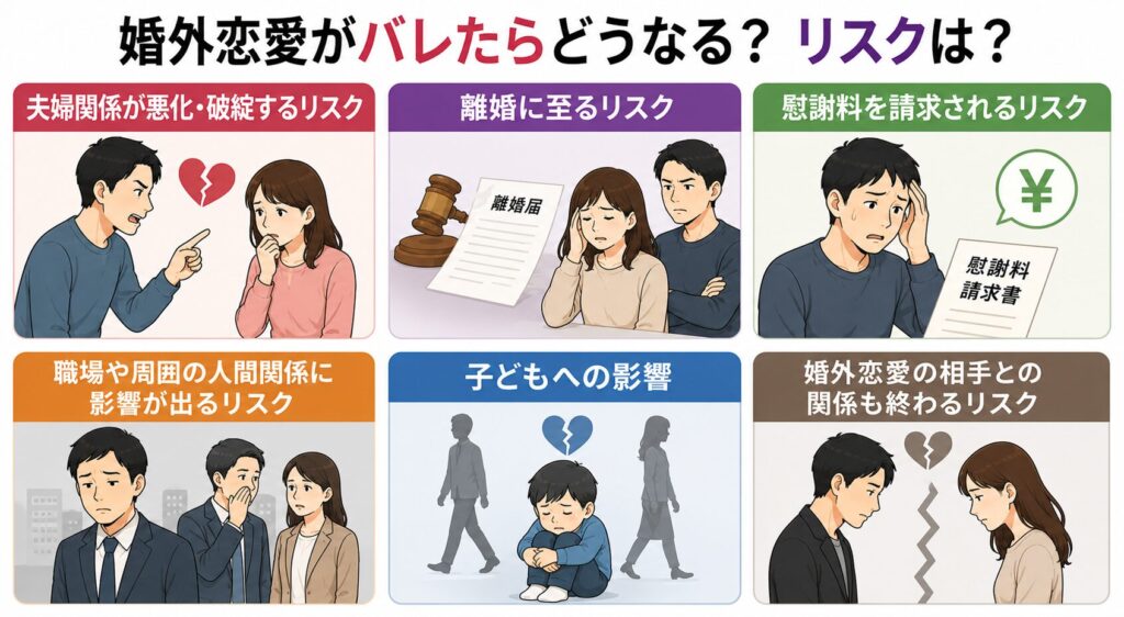 婚外恋愛がバレたときのリスク