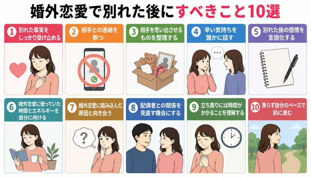 婚外恋愛で別れた後にすべきこと