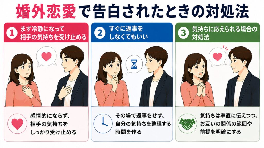 婚外恋愛で告白されたときの対処法