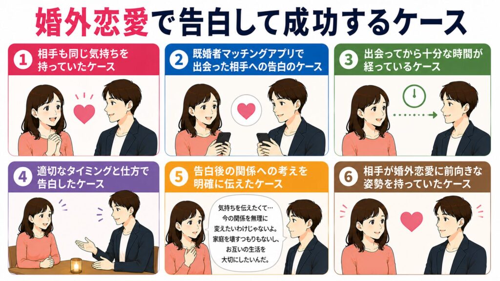 婚外恋愛で告白して成功するケース