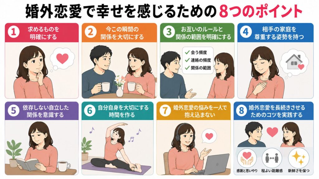 婚外恋愛で幸せを感じる方法