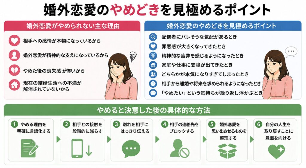 婚外恋愛のやめどきを見極めるポイント
