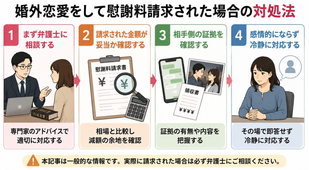 婚外恋愛をして慰謝料請求された場合の対処法