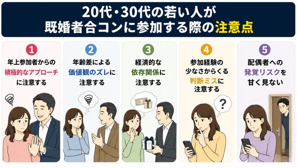 20代・30代の若い人が既婚者合コンに参加する際の注意点