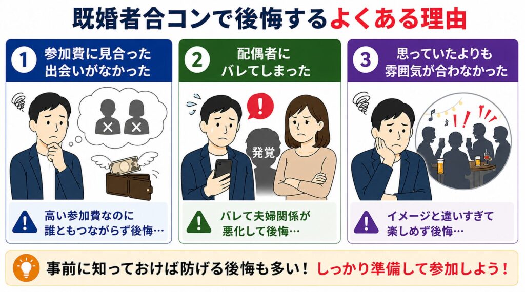 既婚者合コンで後悔する理由