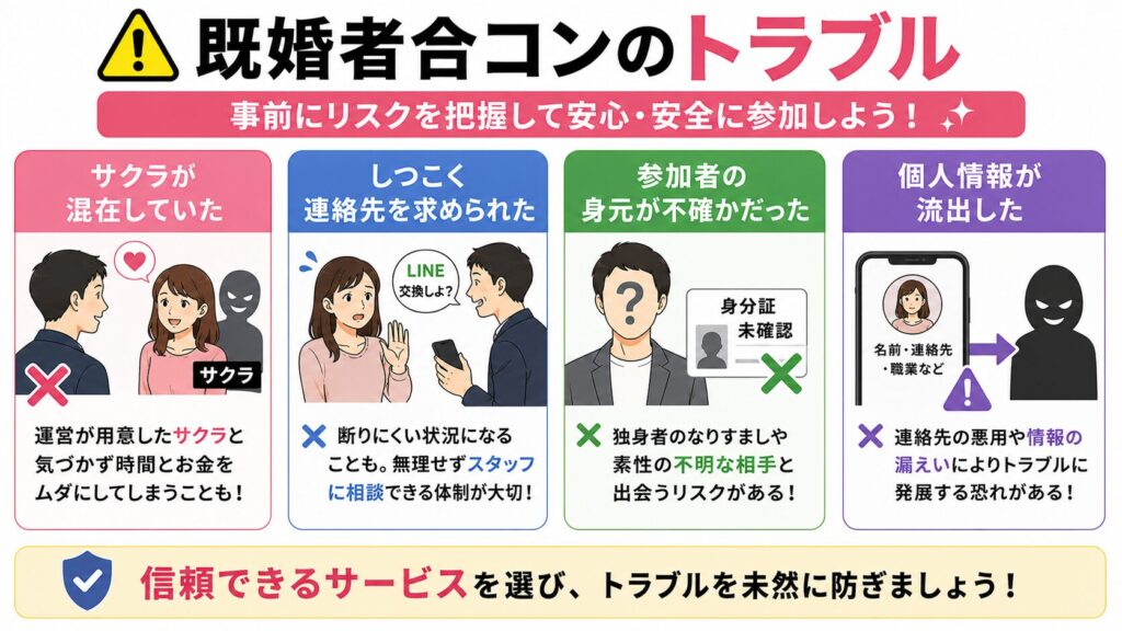 既婚者合コンのトラブル