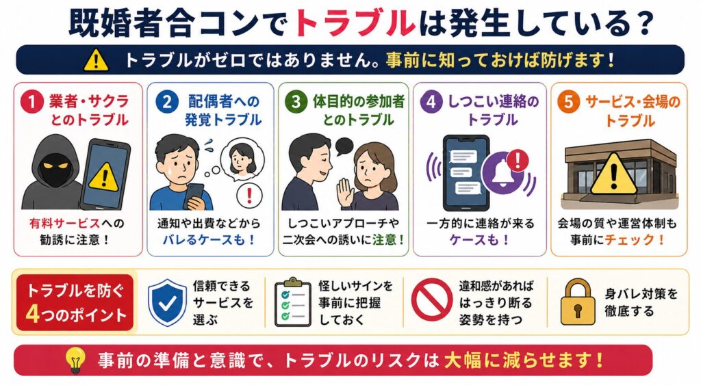 既婚者合コンのトラブル事情