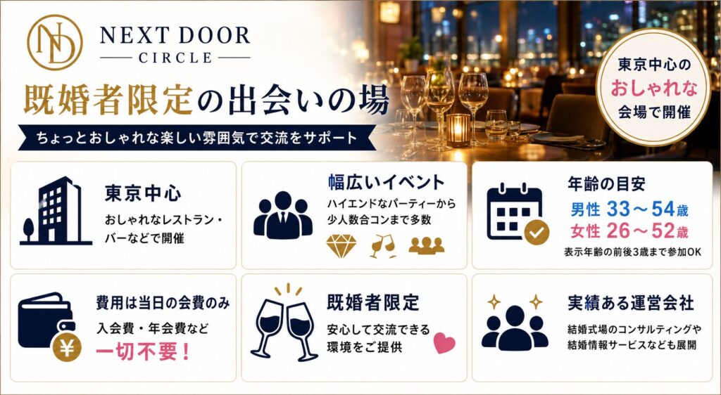既婚者合コンのネクストドアとは？