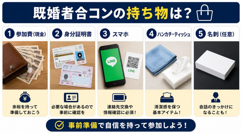 既婚者合コンの持ち物