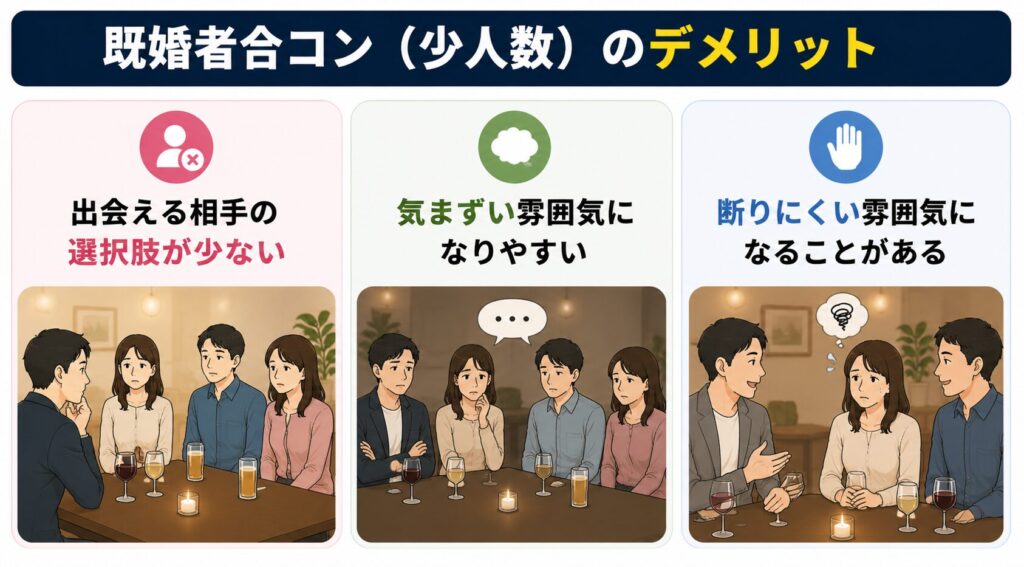 既婚者合コン（少人数）のデメリット