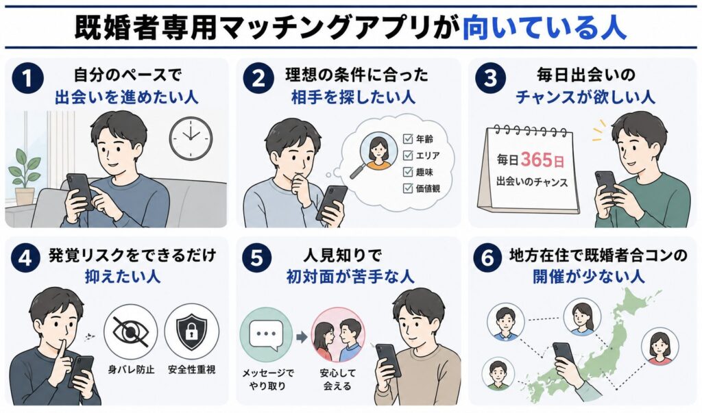 既婚者専用マッチングアプリが向いている人