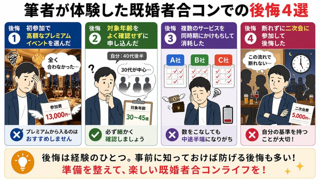 筆者が体験した既婚者合コンでの後悔4選